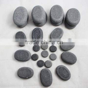 hand cut/high polished natural shaped hot stone massage