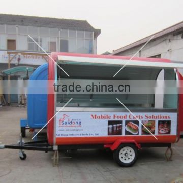 Hot Sale Mobile Kitchen Kiosk Catering Food Trailer with Optional Color