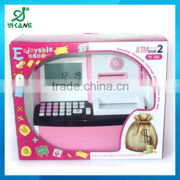 2015 New Product Plastic Lockable ATM Bank Pig Money Box