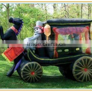 Outdoor Inflatable Halloween Skeleton Carriage