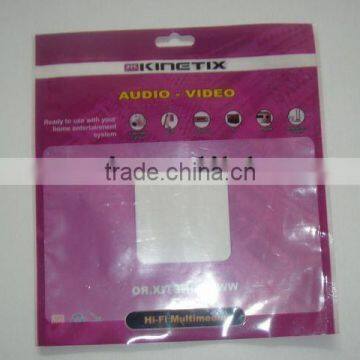 Plastic food packaging bag with patch