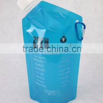 Oblique mouth water bottle/ plastic water bottle/ foldable water bottle