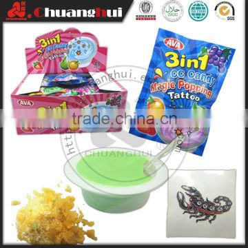 3 in 1 Ice Cream CC Candy with Magic Popping Candy And Tattoo