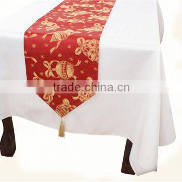 100% polyester christmas jacquard table runner cloth fabric home textile made in China