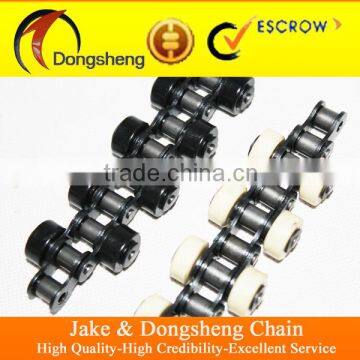 dongsheng conveyor chains with plastic roller attachments for production line