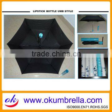 Three Fold lipstick bottle Umbrella