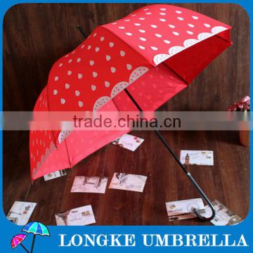 fruit auto open strawberry straight umbrella