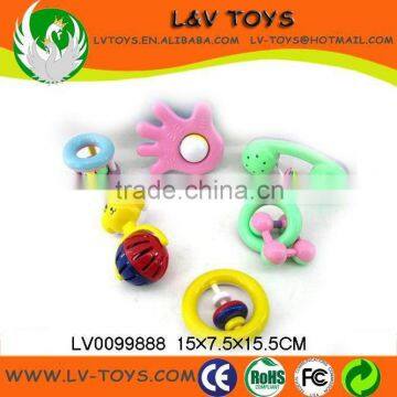 Cute ABS plastic baby product of 6 pcs baby bell rattle for kids gift with EN71 LV0099888