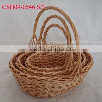 new design of wicker basket with high handle