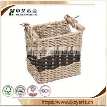 Handmade Wild Natural Unique Designed Stacking Wicker Basket no Handles photo-2