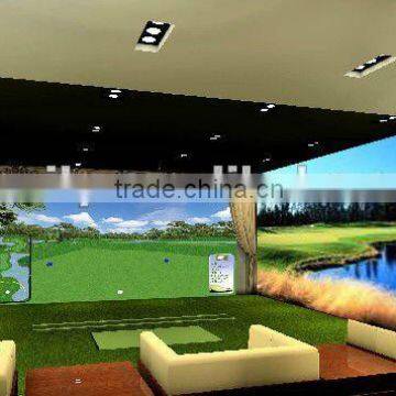 wide screen indoor golf simulator
