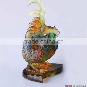 Home decoration Chinese zodiac crystal cock