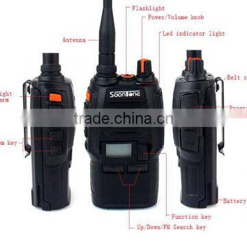 New Black Soon Tone ST-929 5W 128CH UHF 400-520 MHz FM Walkie Talkie Scan VOX Emergency Alarm Portable Small Two Way Radio photo-2