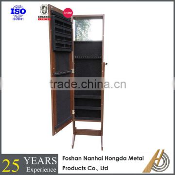 full-length mirrored jewelry cabinet with stand