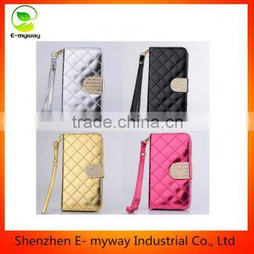 OEM multi color Magnetic Closure PU leather cell phone wallet