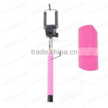 Extendable Mobile Phone Monopod Selfie Stick Wired Monopod Tube Plug For IPhone/Samsung photo-2
