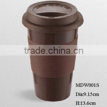 10oz reusable double wall porcelain travel mug