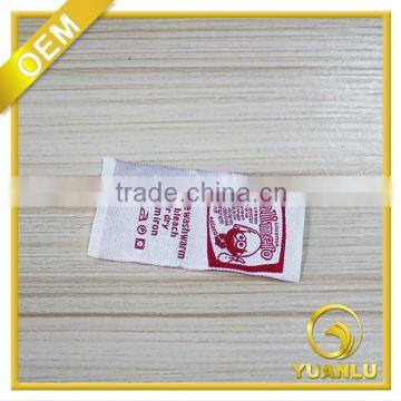 Quality heat cut clothing woven label wash care labels