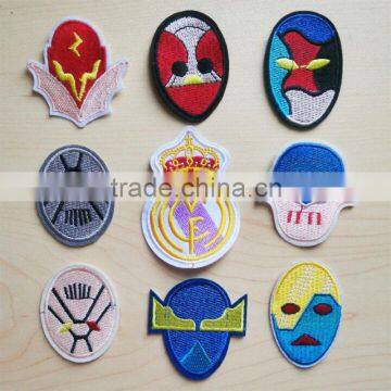 Factory sale custom made superman mask embroidery patches