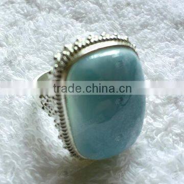 Wholesale 925 sliver natural larimar ring