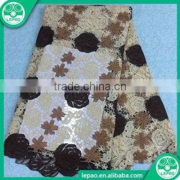 Eco-friendly 2016 Fashion Royal Blue Guipure Chemical Lace Fabric African Lace New Design photo-2