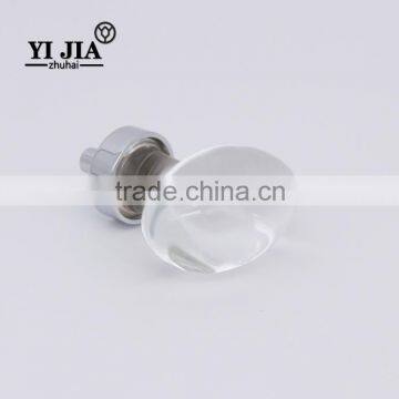 1 2/3 inch zinc alloy clear chrome plated crystal knob