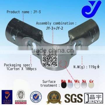 JY-3|2.5mm anti-rust black stamping SPCC 90 degree coated pipe metal clamp