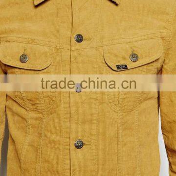 High Quality Man Tan Color Corduroy Jacket Coat (LOTJ326) photo-5