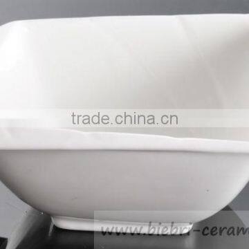 Elegant Fashion Artwork Design Decorative Pasta Noodle Dinner Service Bowls Ceramic Porcelain Fine Bone China