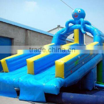 Hola blue sea giant inflatable water slide/inflatable slide/inflatable water slide pool