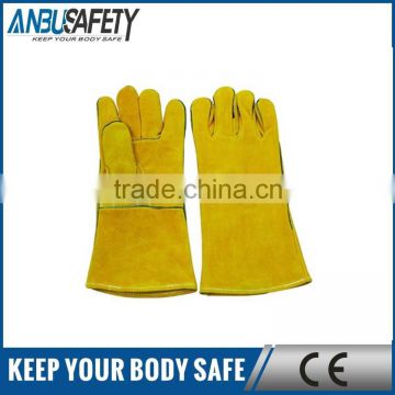 conbination double-palm split leather glove with EN 388