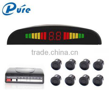 Car LED Display Parking Sensor Monitor Auto Reverse Backup Radar Detector System with 8 Sensors