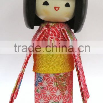 Japanese Wooden Handcrafted Costume Kokeshi Kimono for wholesale