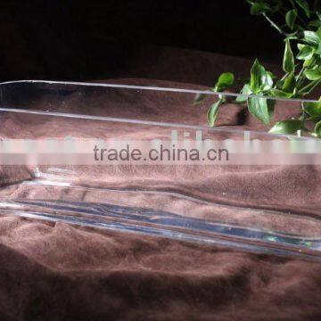 Clear glass vase