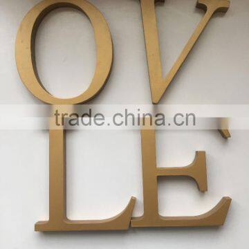 Freestanding Wooden Letter Golden Wooden Letter