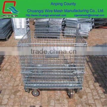 foldable galvanized wire mesh container