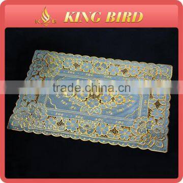 PVC gold 35*48cm placemat gold lace PVC placemat