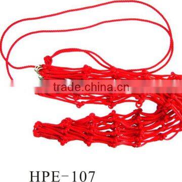 horse equipment PE red hay net with rings