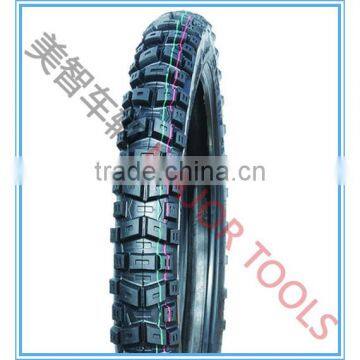 Cross-country tread pattern pneumatic rubber motorcycle tyre