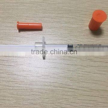 Best selling Disposable insulin syringe 1ml 0.5ml 0.3ml with fixed needle syringe factory ce iso