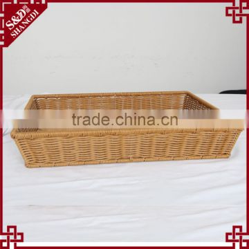 Plastic Rectangle Woven Bread Basket