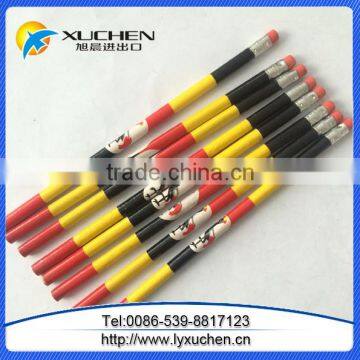 Yellow Color Student HB Wooden Pencils With Eraser photo-2