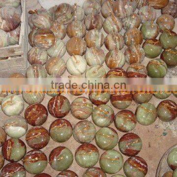 Factory Made Buy Cheap PURE Home Decoration ONYX APPLE WITH BRASS LEAF HANDICRAFTS photo-2