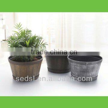 wooden flower pot,cheap plastic flower pots,round painted flowerpot