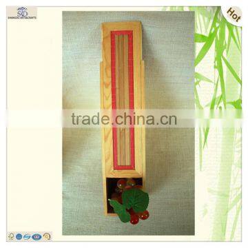 Handmade Eco-friendly Bamboo Pine Made Wine Suitcase Box photo-5