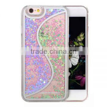 Bicolor Quicksand Glitter PC Material Phone Case For IPhone 6 6 Plus photo-3