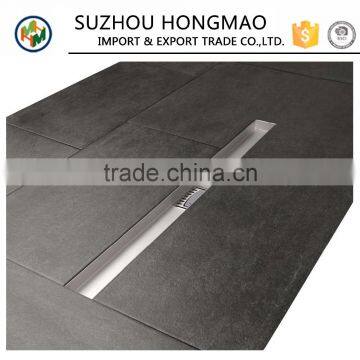 Hot Selling Bathroom Tile Insert Linear Stainless Steel Brass Floor Drain photo-2