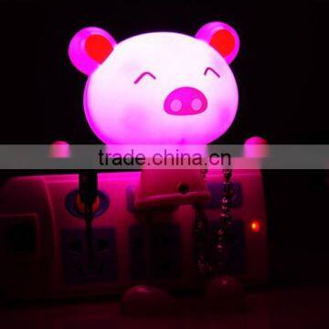Plug Cartoon Animal Pig Led Motion Sensor Night Light photo-2