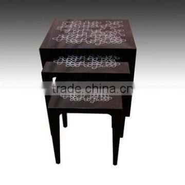 High quality best selling black lacquer square table from Vietnam