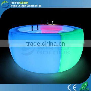 led round illuminated bar counter design